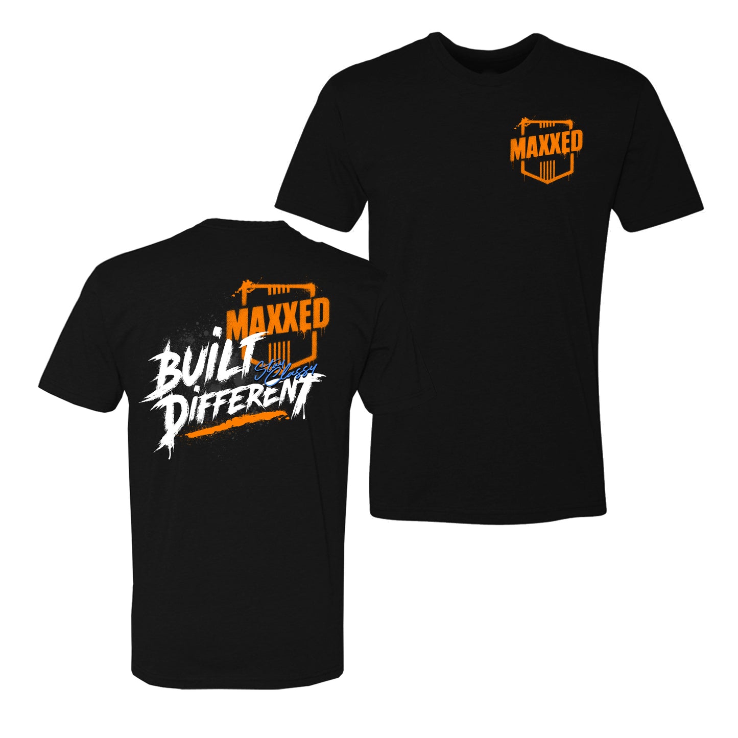 Orange Paint Spray Maxxed Tee