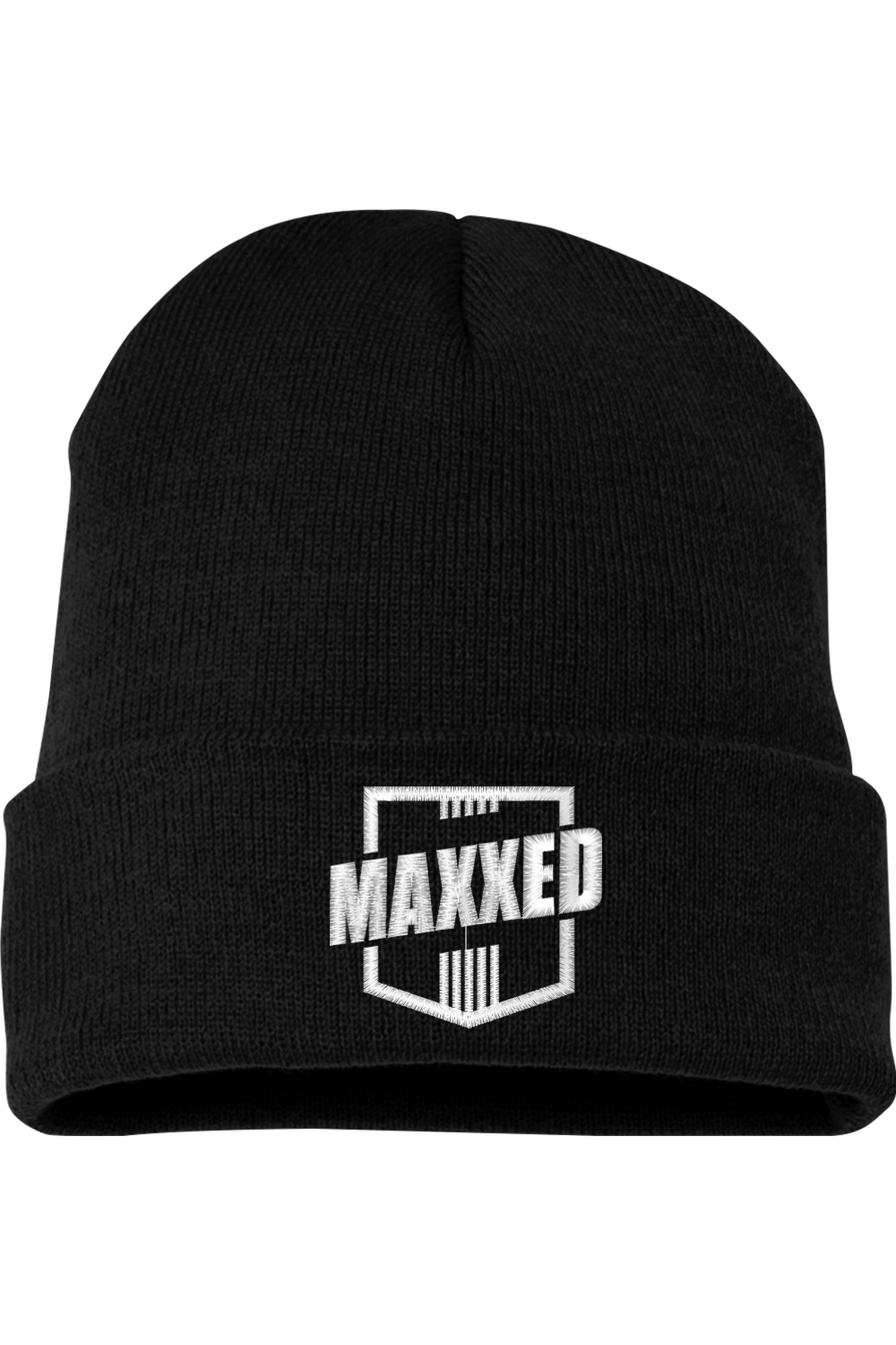 Maxxed Embroidered Cuffed Beanie