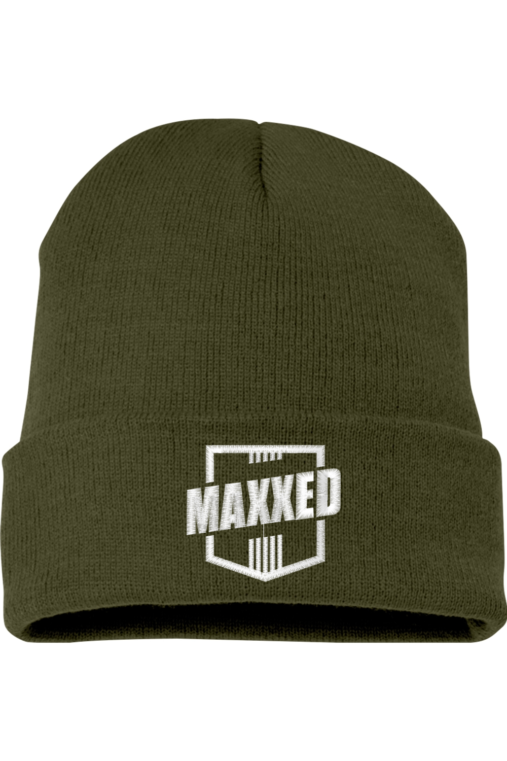 Maxxed Embroidered Cuffed Beanie