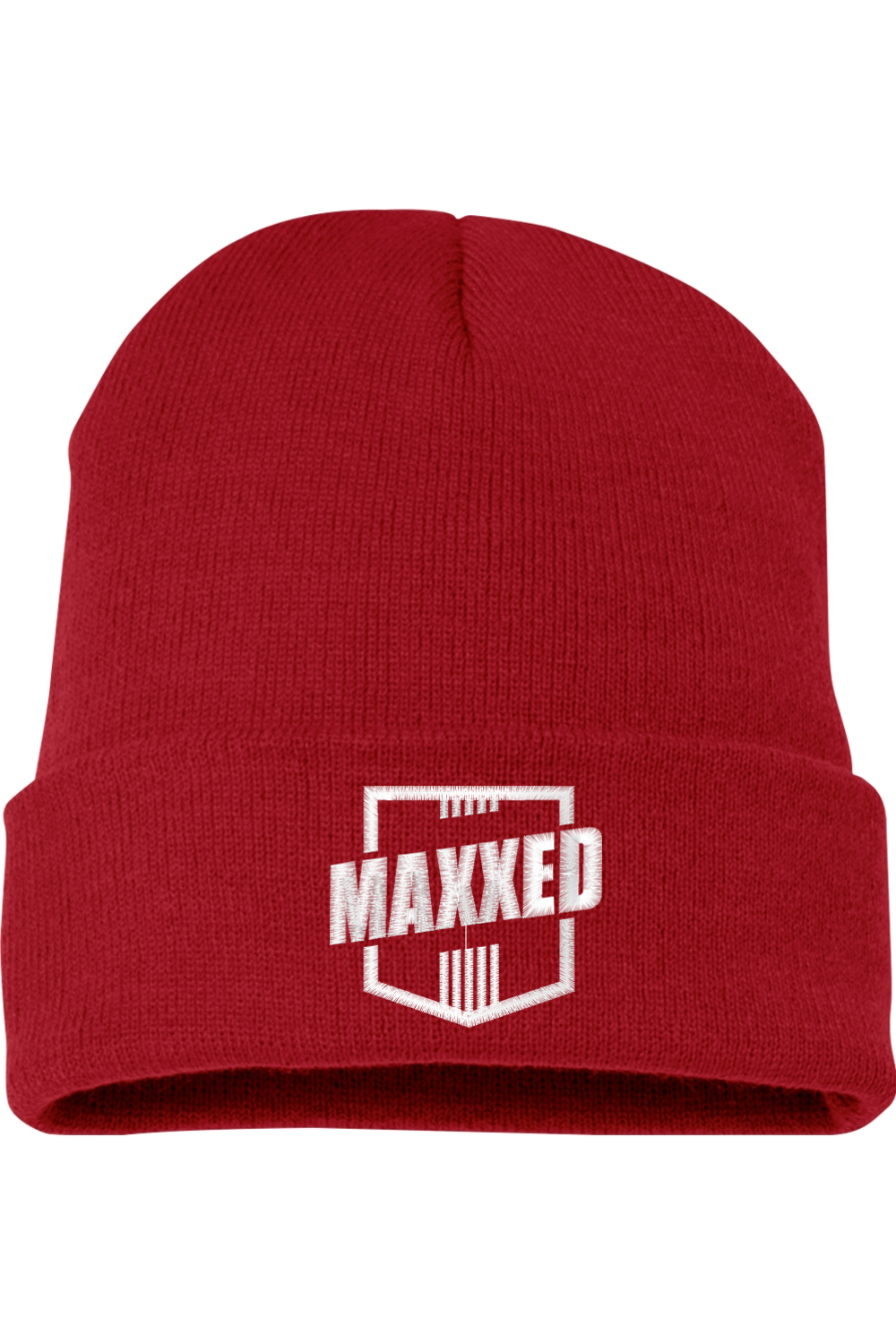 Maxxed Embroidered Cuffed Beanie