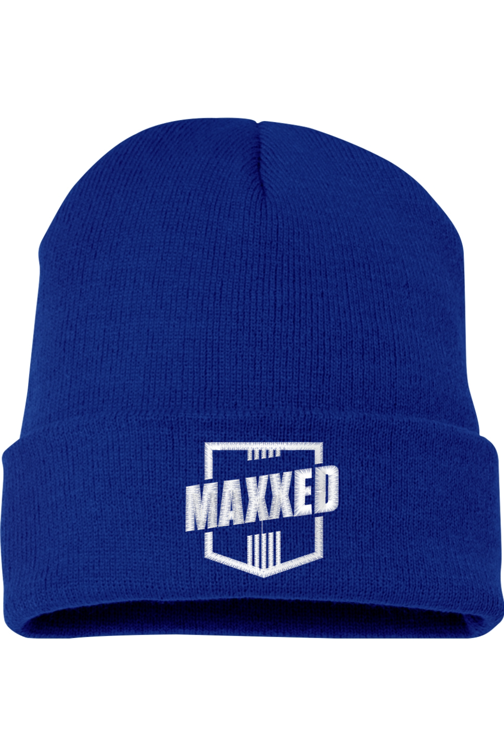 Maxxed Embroidered Cuffed Beanie