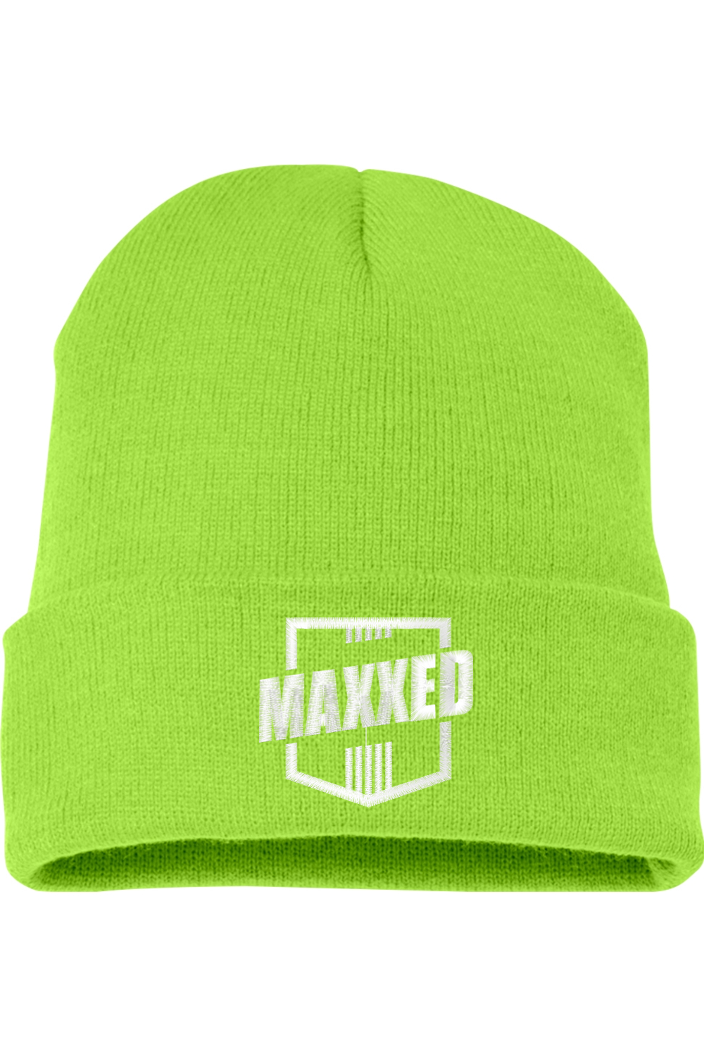 Maxxed Embroidered Cuffed Beanie